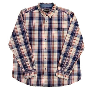 NO Boundaries Red & Blue Plaid Button-Up Shirt